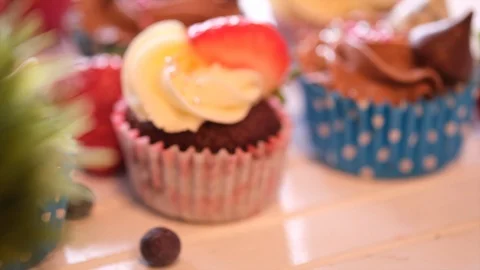 Home Made Cupcakes Stock Footage 102989831