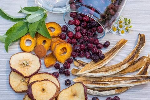 Home-made dried fruit making Stock Photos
