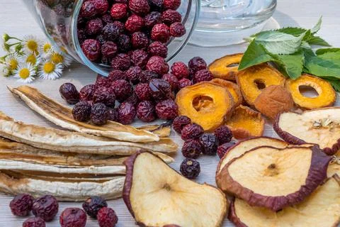 Home-made dried fruit making Stock Photos