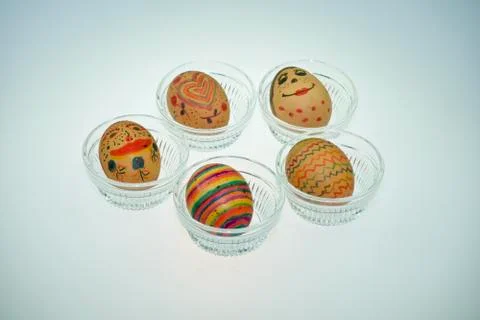 Home made Easter Eggs Stock Photos