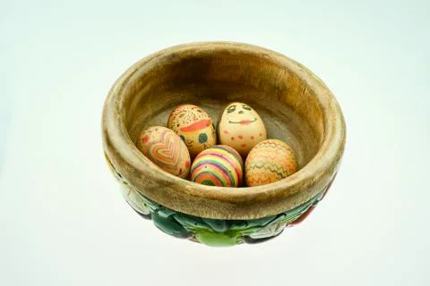 Home made Easter Eggs Stock Photos