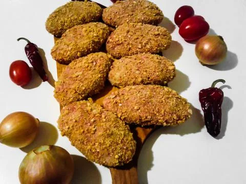 Home made fashioned cutlets Stock Photos