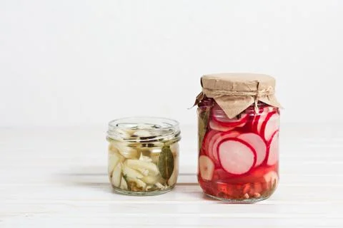 Home-made Fermented vegetables Stock Photos