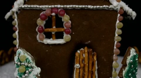 Home made gingerbread house Stock Footage 17409872