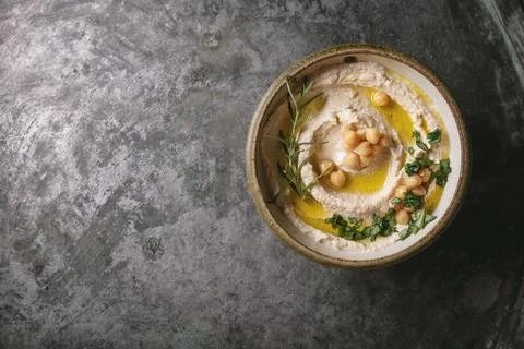 Home made hummus Foto stock