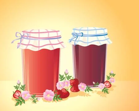 Home made jam Stock Illustration