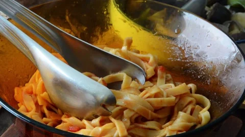 Home made pasta close up Stock Footage 50667583