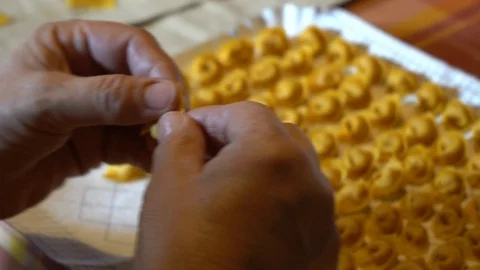 Home made pasta Video stock 120344179