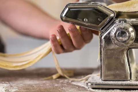 Home made pasta Stock Photos