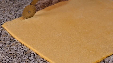 Home made Pasta Process - close up Stock Footage 97944950