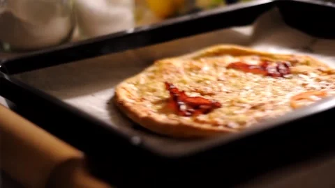 Home-made Pizza Stock Footage 304418879