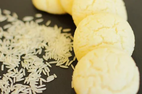 Home made rice cookies Stock Photos