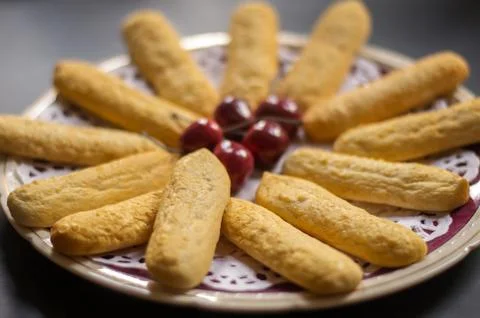 Home made shortbread biscuits Stock Photos