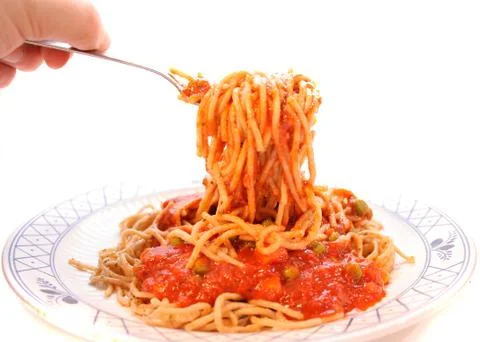 Home made spaghetti Stock Photos