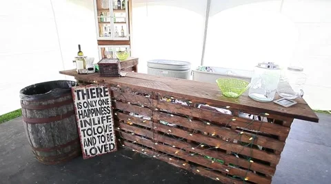 Home made wedding bar Stock Footage 55384905