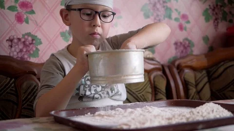 Home-made from wheat flour Stock Footage 81239680
