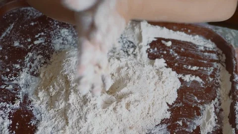 Home-made from wheat flour Stock Footage 81241575