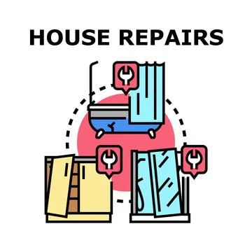 Home maintenance and renovation vector concept Ilustración de archivo