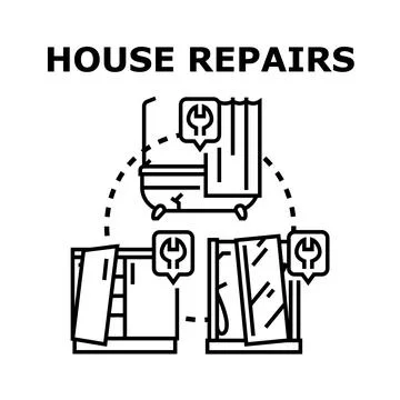 Home maintenance and renovation vector concept Ilustración de archivo
