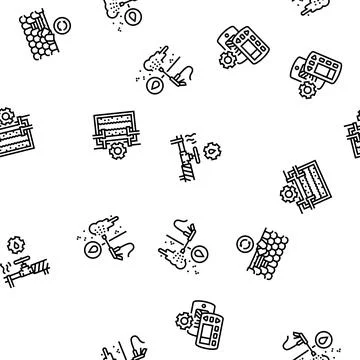 Home maintenance cleaning seamless pattern vector Stock Illustration