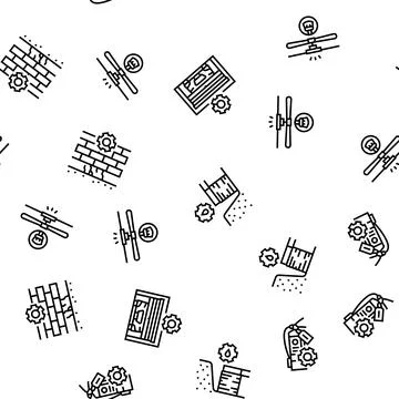 Home maintenance cleaning seamless pattern vector Stock Illustration