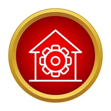 Home maintenance settings with gear cog icon Stock Illustration