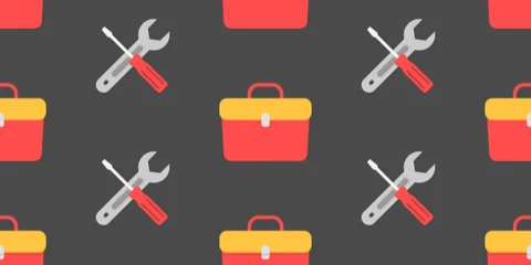 Home Maintenance Tool Pattern Animation Vídeo Stock 347205138