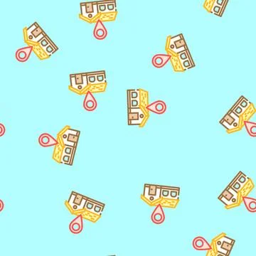 Home map location vector seamless pattern イラスト素材