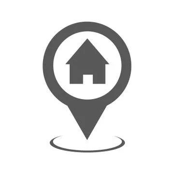 Home map pointer icon vector simple Illustrazione stock