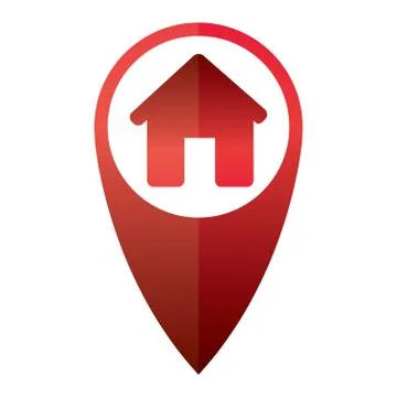 Home Map Pointer Icons Circle Set Vector Illustrazione stock