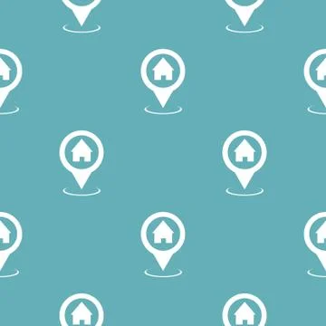 Home map pointer pattern seamless blue 스톡 일러스트