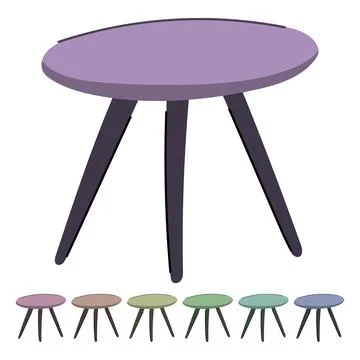 Home metal table vector cartoon graphic イラスト素材