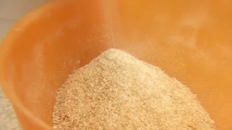 Home Mill Grinds Flour Closeup Video stock 65212859