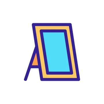 Home mirror icon vector. Isolated contour symbol illustration 스톡 일러스트