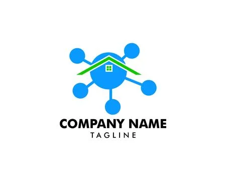 Home Molecule Icon Logo Design Element 스톡 일러스트