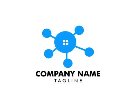 Home Molecule Icon Logo Design Element Stock Illustration