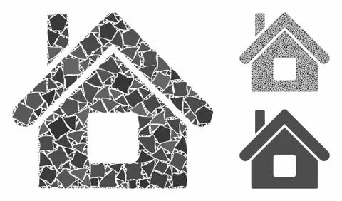 Home Mosaic Icon of Tuberous Elements Stock Illustration