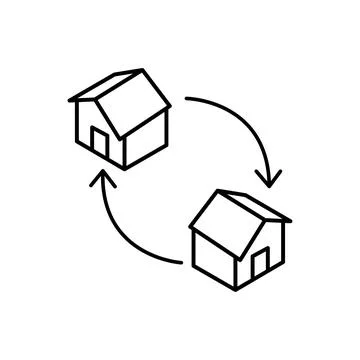 Home, move house vector icon. Symbol, logo illustration. Vector graphics Stock Illustration