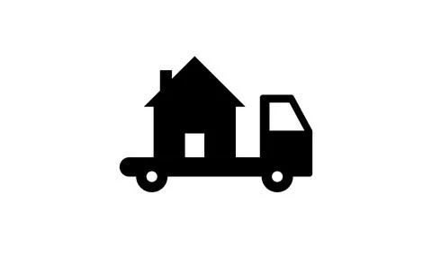 Home move services logo design template Stock Illustration
