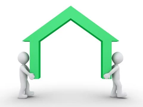 Home movers on the job Stock Illustration