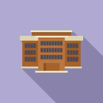 Home multistory building icon flat vector. Real estate Ilustración de archivo