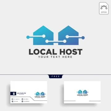Home network connection logo template vector illustration 스톡 일러스트