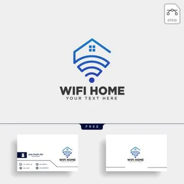 Home network connection logo template vector illustration Stock Illustration