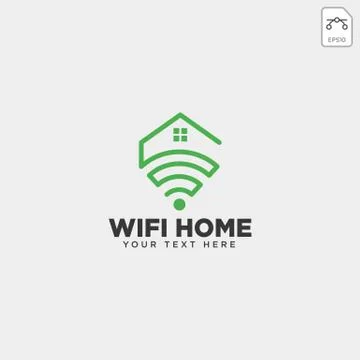 Home network connection logo template vector illustration Illustrazione stock