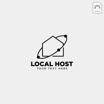 Home network connection logo template vector illustration Stock Illustration