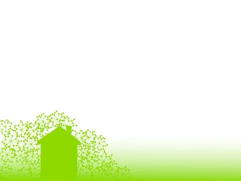 Home with network nodes white background Stock Illustration