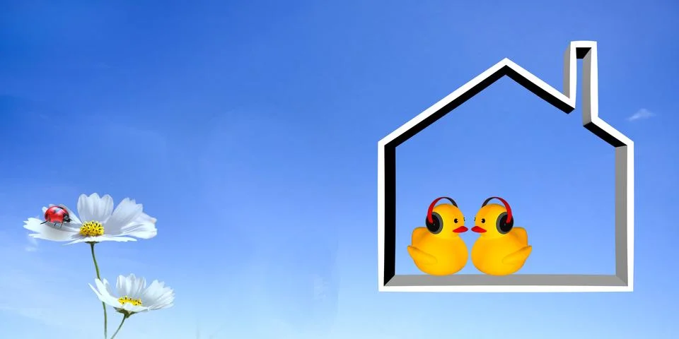 Home with nice background Stock Illustration