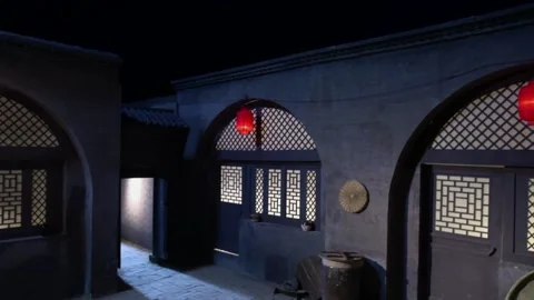 Home at night Stock Footage 235267959