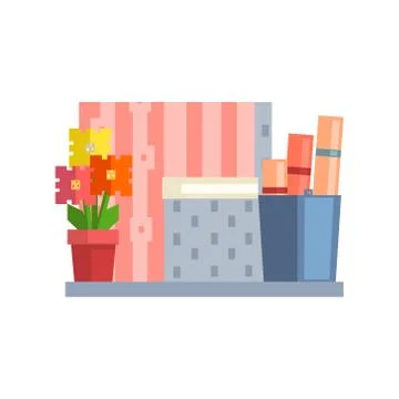 Home Objects On The Shelf Stockillustratie