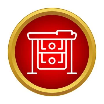 Home office cabinet storage system icon design Stock Illustration